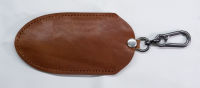 ซองใส่กุญแจหนังฟอกฝาด สีแทน leather key case holder vegetable tanned leather