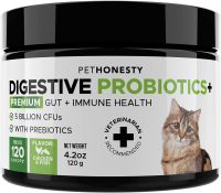 PetHonesty Digestive Probiotics for Cats Bowel Support, Digestive Supplement, Probiotic Relieves Cat Diarrhea and Constipation Improves Digestion Allergy Immunity Overall Health โปรไบโอติก ภูมิคุ้มกัน วิตามิน แมว