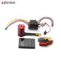 Lzginger 3660 2600KV มอเตอร์แบบไร้แปรงถ่าน,3100KV/3800KV/4200KV พร้อมการ์ดเขียนโปรแกรม Servos วงจร Esc ไร้ถ่าน80a 30Kg เข้ากันได้กับรถดับบลิวแอลทอยอาร์ซี Traxxas 1/8/1/10 Tamiya