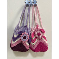 กระเป๋าผู้หญิง กระเป๋าแฮนด์เมด กระเป๋าถุงแกง Granny Square Bag