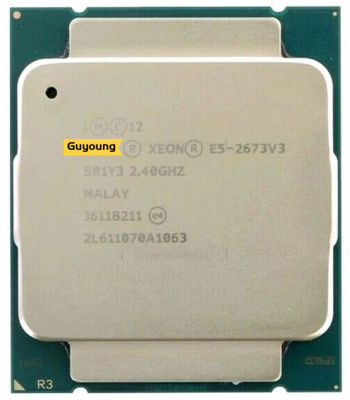 ซีออน E5-2673V3 2673v3 E5 E5 V3 2.4 GHz ใช้สิบสองแกนยี่สิบสี่เกลียวเครื่องประมวลผลซีพียู30M 105W LGA 2011-3