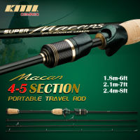 CEMREO Carbon Spinning For Fishing Casting Fishing Rods 1.8m 2.1m 2.4m Portable Rods Travel M Action Fishing Tackle