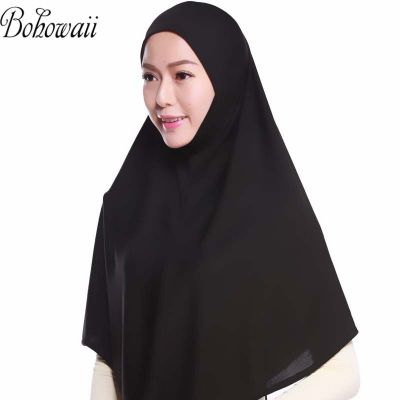【YF】 BOHOWAII Ramadan Hijab Femme Musulman Long Jilbab Cap Turkey Dubai Abaya Women Prayer Hijabs Muslimischen ModeHoofddoek