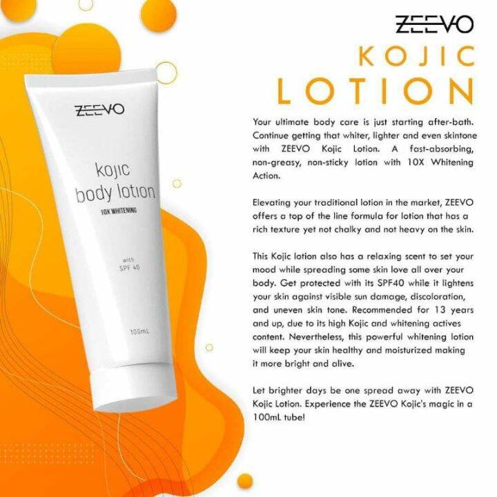 Zeevo Kojic Body Lotion Lazada PH