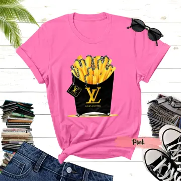 Spring  Summer 2021 Summer V Cotton Tshirt for Women Short Sleeve Luxury  Brand LOUIS VUITTON  Shopee Malaysia