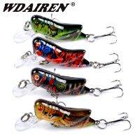 【hot】⊙✘✻ 4pcs/Set Fishing Mixed Colors Insect Wobbler Bait Crankbait Lifelike Plastic Grasshopper Carp Bass Pesca Tackle