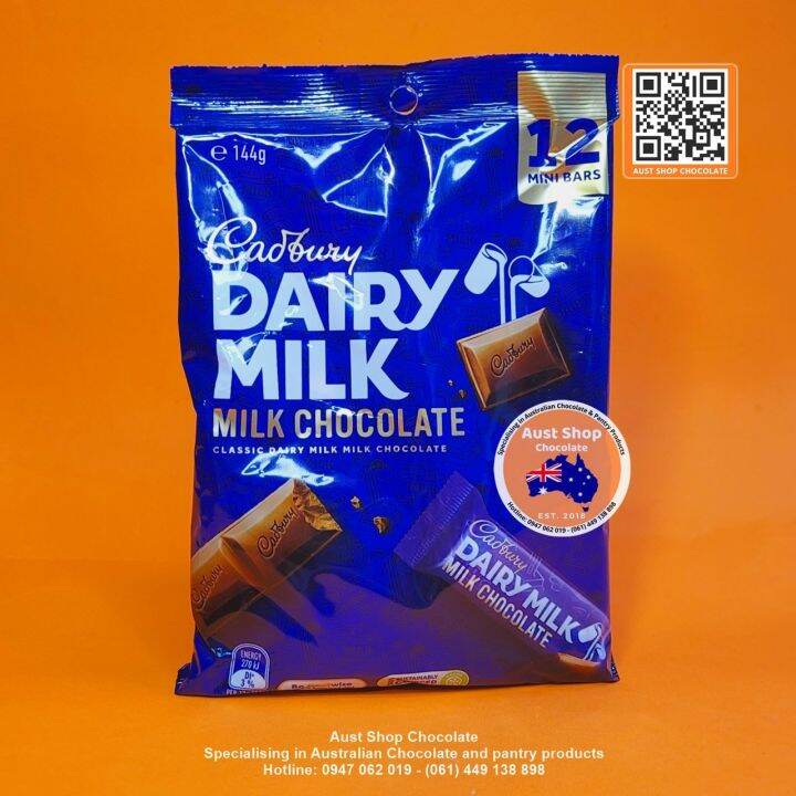 Cadbury Dairy Milk Share Pack 12 Pack 144g Socola Sữa Gói 12 Thanh