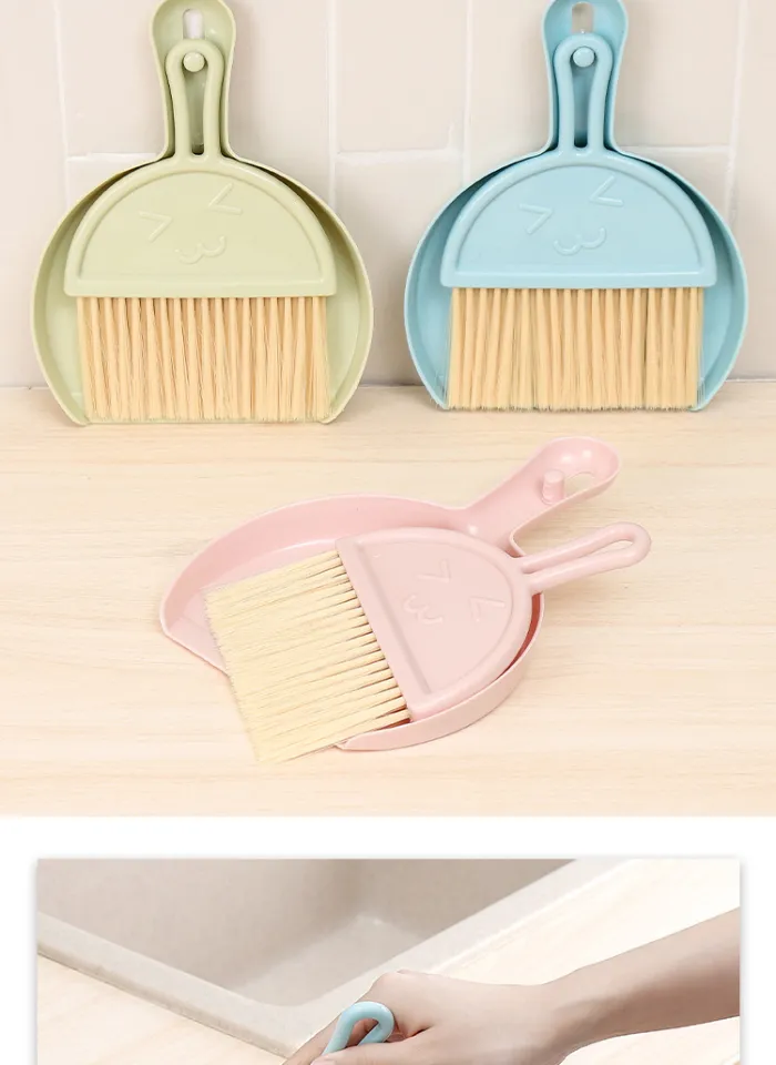 Mini Cleaning Brush Small Broom Dustpans Set Desktop Sweeper