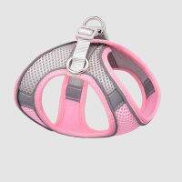 【jw】✸ Fabric Sandwich breathe freely Chest Reflective Dog Leash And Harness