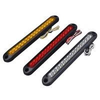 【LZ】⊙  Universal 15LED Luz de freio adicional Bar Signal Marcador lateral Turn Signal Stop Warning Lamp Vermelho Terceira Luz Traseira 12V