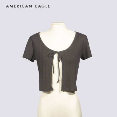 American Eagle Matchback Tie Front T-Shirt เสื้อยืด ผู้หญิง (EWTS 037-8204-001)