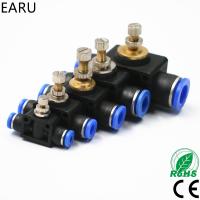 ✠ Free shipping throttle valve SA 4-12mm Air Flow Speed Control Valve Tube Water Hose Pneumatic Push In Fittings