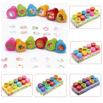 Cheap 10pcs Self -Ink Rubber Stamps DIY Scrapbook Kids Stamp