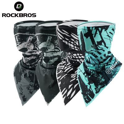 hotx 【cw】 ROCKBROS Cycling Bandana UV Protection Face Breathable Fabric Scarf Outdoor Neck