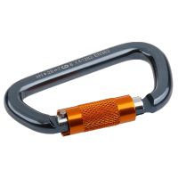 28KN Aluminum Screw Locking D for Climbing Rappelling Gears Mountaineering Keychain Outdoor Hiking