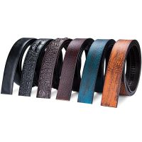 3.5cm width Cowhide Belt Strap Leather Belt Straps No Buckle Genuine Leather Belts Automatic Buckle Belt For Men Wholesale Hot Belts