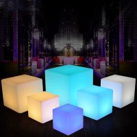 Creative Square LED Night Light Remote LED Colorful Changing Mood Cubes Night Lamp Rechargeable Glow Light Home Decor Lights # Night Lights