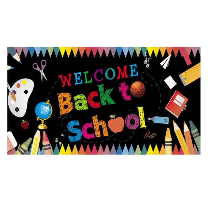 Back to School Banner, First Day of School Backdrop Banner