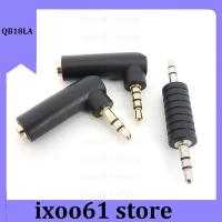 ixoo61 store Gold plated 3.5 jack Right Angle male Female to 3.5mm 3/4Pole Male Audio Connector Stereo Plug L Shape Jack Adapter 1pcs