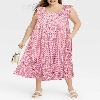 Hot sell Plus Size Summer Midi Dress for Women Smocked A-line Dresses XL-4XL