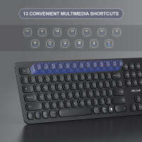 Jelly Comb Dual Mode (Bluetooth 4.2+USB ) Rechargeable 2.4G Wireless Bluetooth Keyboard Switch to 3 Devices for PC Laptop