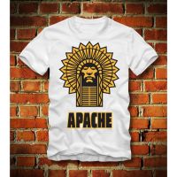 Fashion graphic men cotton printing t shirt APACHE INDIAN INDIANER RETRO VINTAGE AMERICAN MOTORCYCLE top white