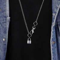 [COD] Small lock necklace female ins simple temperament cold does fade clavicle chain niche design fashion sweater