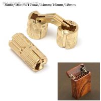 Copper Brass Furniture Hinges 8-18mm Cylindrical Hidden Cabinet Concealed Invisible Door Hinges For Hardware Gift Box