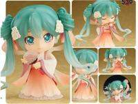 Toystoreshop 10เซนติเมตร H Atsune Miku 539 # สีขาว Wugou ดวงจันทร์นางฟ้ารูปการกระทำของเล่นของเล่นรุ่นสาวตกแต่งวันเกิดตุ๊กตา