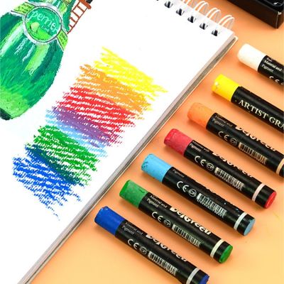 Delgreen Chong Cai Oil Pastel 12/24/36/60 Color Non-Toxic Washable Oil Painting Stick Professional Soft Pastel Heavy Color Crayon