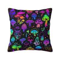 (All inventory) Mushroom shaped pillowcase 40x4 0cm 3D pattern home decoration, double-sided living room pillow (contact seller) Support free customization. Double sided printing design for pillows)