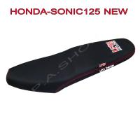 เบาะแต่ง เบาะปาด เบาะรถมอเตอร์ไซด์สำหรับ HONDA-SONIC125 NEW หนังด้าน ด้ายแดง งานสุดเทพ งานเสก