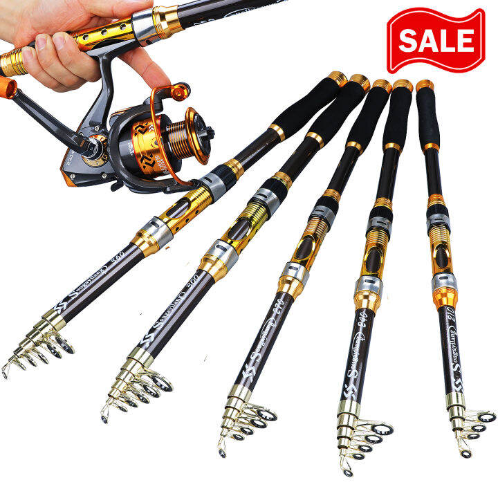 Fishing Rods 2.1-2.7m Super Strong Telescopic Spinning Fishing Rod for