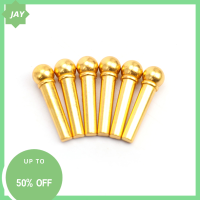 ?【Lowest price】Jay 6pcs Guitar Bridge Pins อุปกรณ์กีตาร์สำหรับกีต้าร์อะคูสติกคุณภาพ