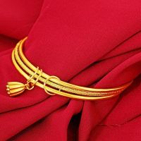 ✴ New style bracelet women fine sand circle fashion style all-match pieces Vietnamese sand gold ladies simple bracelet long-lasting color