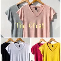 ?Hot Sale! เสื้อคอวีผ้าสลาฟ ใส่สบาย สุดฮอต!