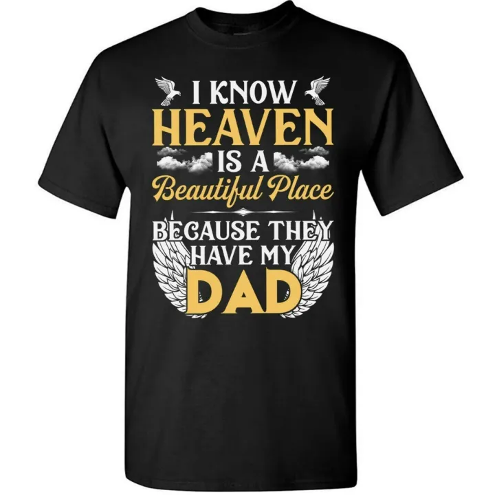 Missing Dad In Heaven Remembrance T-shirt, In Memory Of Daddy Father's ...