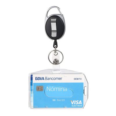 【CW】♕۞  Metal Badge Holder Transparent Card Cover Men Student Bus Business Credit Cards Bank ID