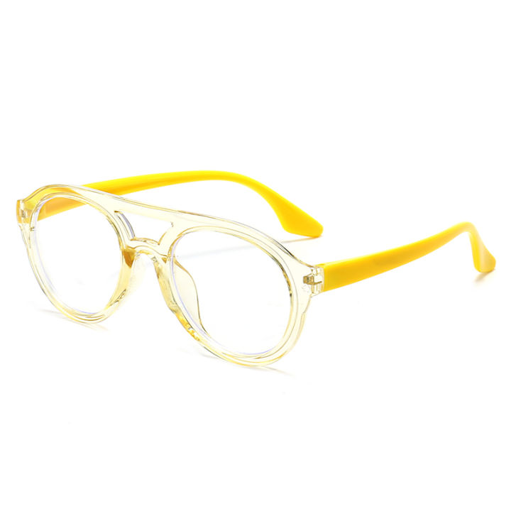 ใหม่เด็กรอบแบนแว่นตาคานคู่กรอบเด็กชายและเด็กหญิงเด็กแว่นตาป้องกันแสงสีฟ้าแฟชั่นสบายกระจกแบน