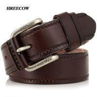 ✕♙✘  Top Layer Leather Cowskin Belts Male Jeans Classical Designer Pin Buckle Men