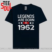 Retrochy Vintage 1962 T-Shirt 60Th Birthday Legends Are Born In 1962 T Shirt Men 59 Years Old Club Tshirt 60S Man Clothing 【Size S-4XL-5XL-6XL】