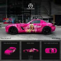 Time Micro 1:64 Model Car SLS Alloy Die-cast Vehicle - Pink Lady Coating Die-Cast Vehicles