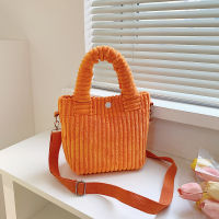 Cute Tote Bags Crossbody For Women Fashion Handbags Totes Female Soft Corduroy Bag Autumn