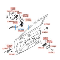 ของแท้ด้านหน้าซ้าย LH ล็อคประตูขับเคลื่อนสำหรับฮุนไดโซนาต้า OEM 813103K001 81310 3K001 81310-3K001