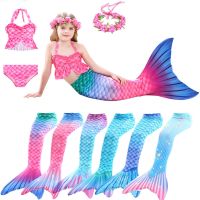 2022 New Children Mermaid Tail Swimsuit Girl Swimsuit Beach Clothes Bathing Suit Set Swimming Party Cosplay Mermaid Costume