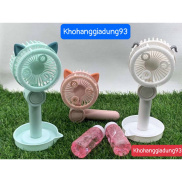 Quạt Cầm Tay Mini Thổi Bong Bóng Dễ Thương 2in1 Tặng Kèm 2 Lọ Xà