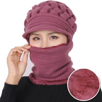 shiqinbaihuo หมวกไหมพรมสำหรับผู้หญิง, หมวกไหมพรมถักอบอุ่นหนาสำหรับฤดูหนาว