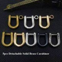 JIAOHUANGLU41 5pcs ถอดออกได้ Carabiner กุญแจห่วงกุญแจ ทองเหลืองที่เป็นของแข็ง ตะขอพวงกุญแจ 10รูปแบบ ทองแดงบริสุทธิ์ ขั้วต่อสกรู อุปกรณ์เสริม DIY กระเป๋าเดินทาง