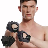 hotx【DT】 Cycling Gloves Men Gym Half Short Anti-Slip Breathable Fingerless