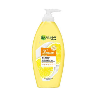 Garnier Light Complete Extra การ์นิเย่ บอดี้ ไลท์ คอมพลีท เอ็กซ์ตร้า ไวท์เทนนิ่ง รีแพร์ริ่ง เซรั่ม มิลค์ ยูวี 400 มล. 12549